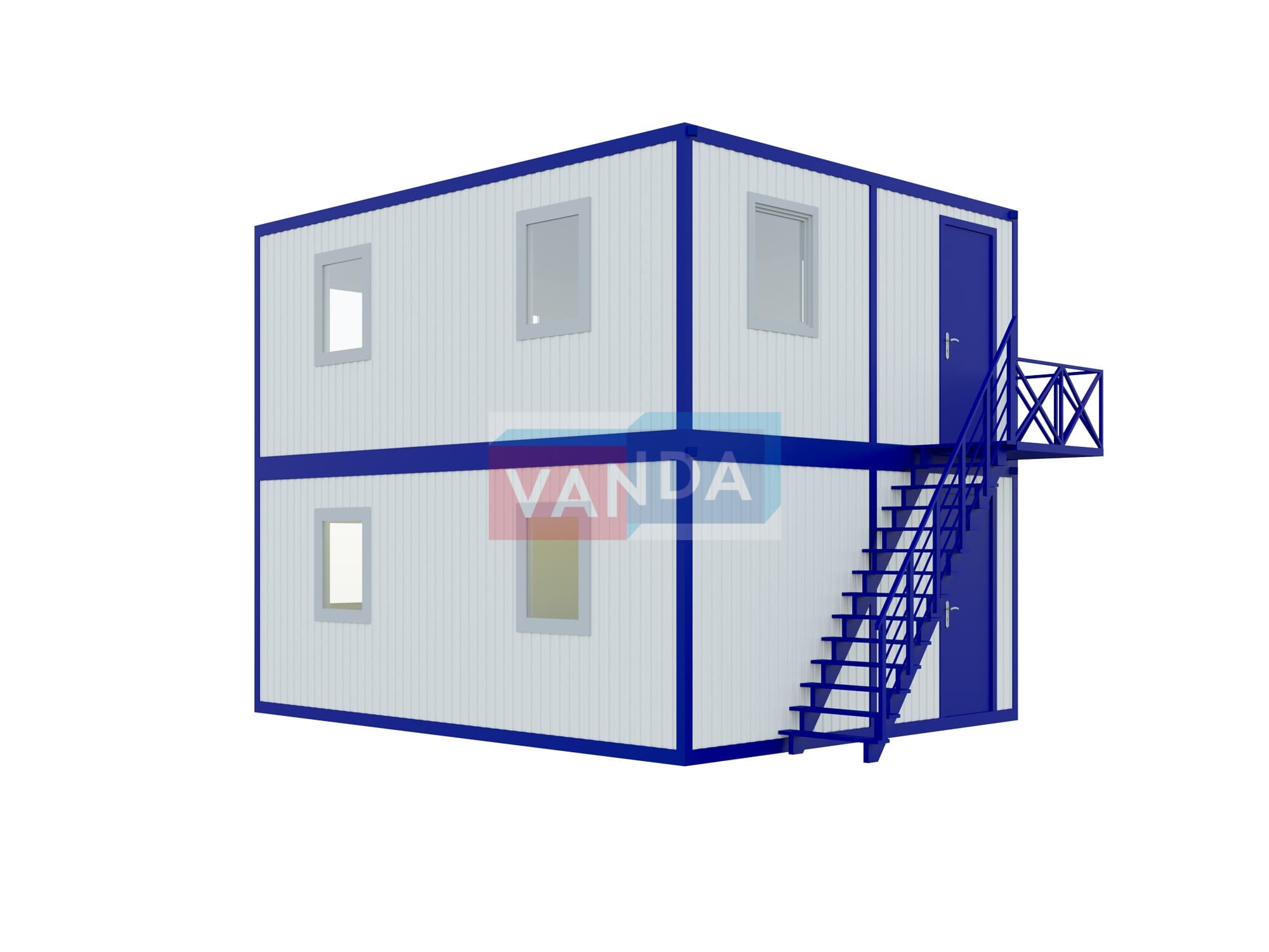 Проект офисного здания 4.8x6.0 Панели МДФ